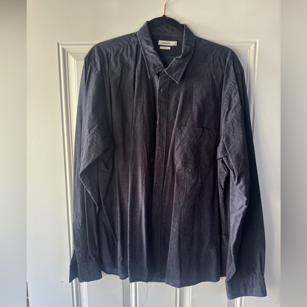 Men’s Blue L. Lindenburg Casual Button Down